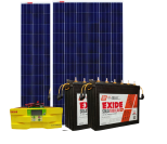 Exide Solar Combo Inverter 2200 + 6LMS200L X 2 Batteries + 325 Watts Panels X 2 NOS